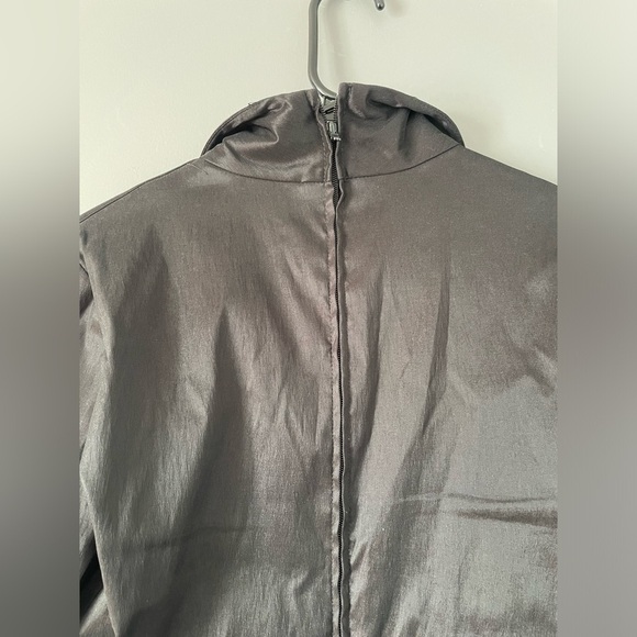 Tadashi Shoji Black Faux Wrap Blouse Corset Waist Size 12 - Picture 8 of 14